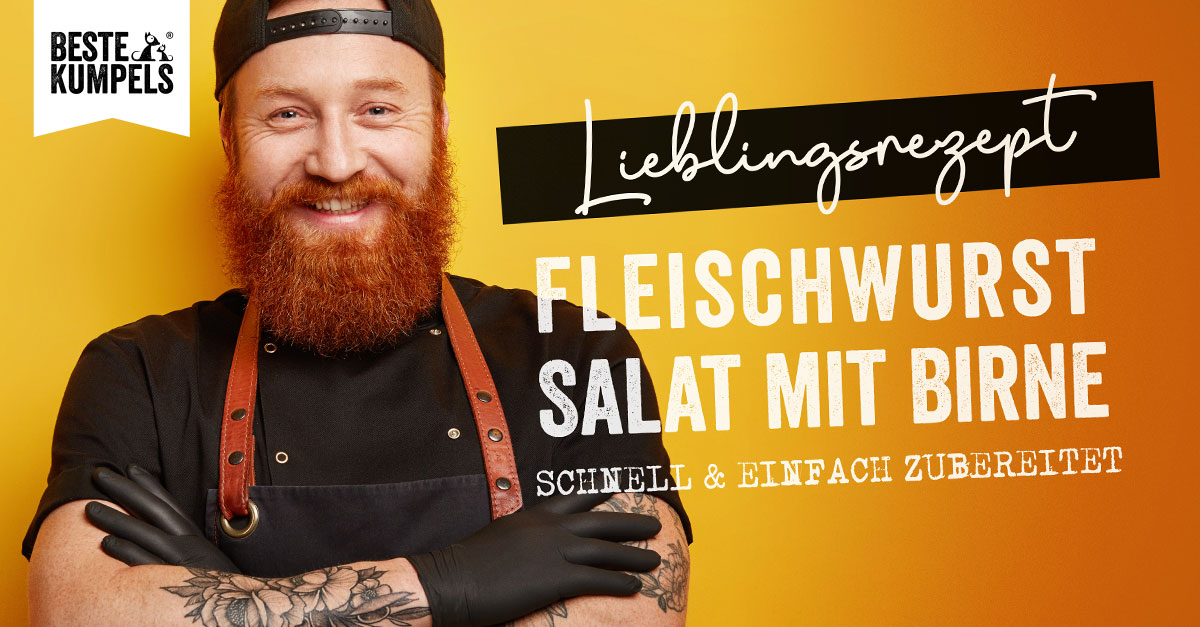 Fleischwurst Salat für Hunde