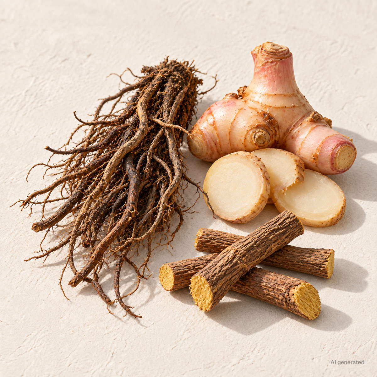 Bärwurz, Galgant und Süßholz