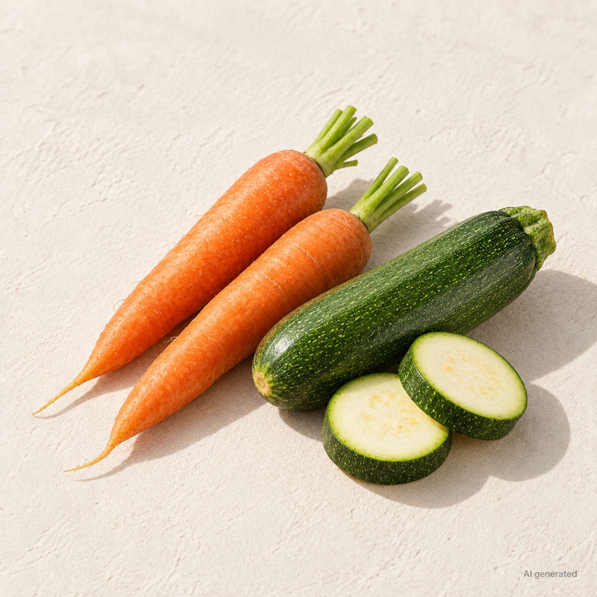 Karotte und Zucchini