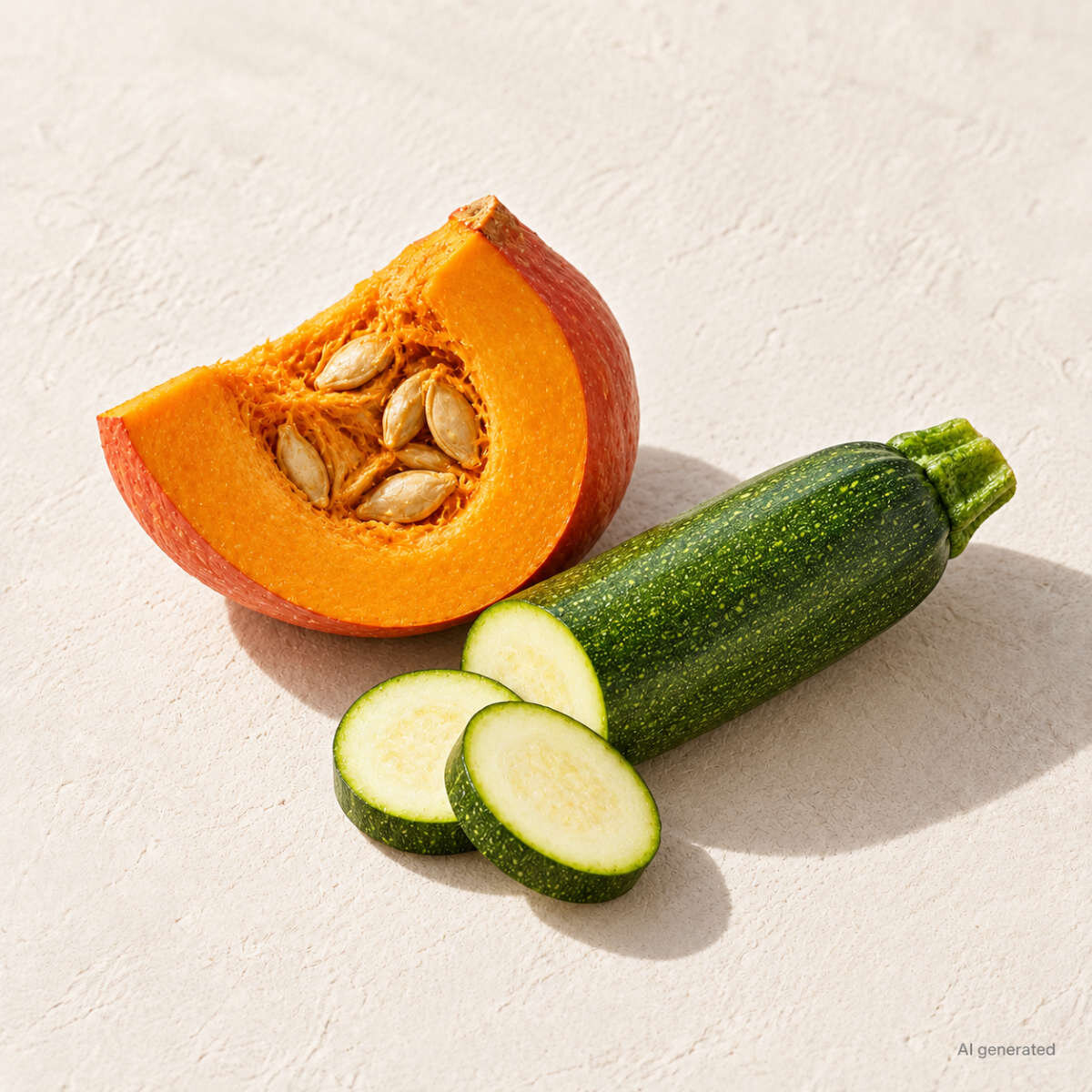 Kürbis und Zucchini