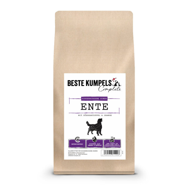 Trockenfutter Ente mit Süßkartoffel & Orange