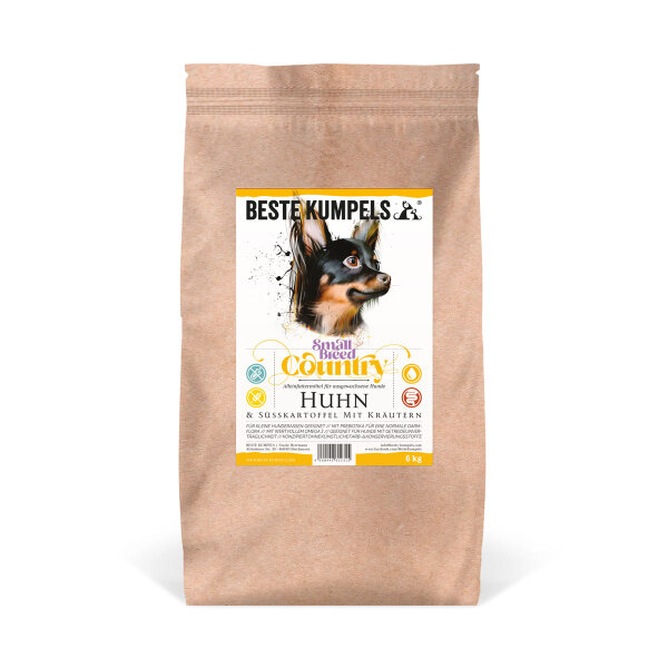 Trockenfutter Huhn mit Süßkartoffel & Kräutern (2 kg, Small Breed)