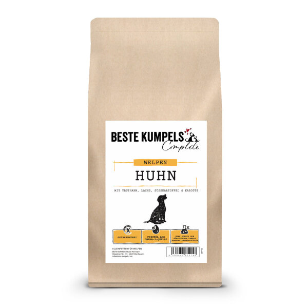 Welpenfutter Huhn, Truthahn & Lachs