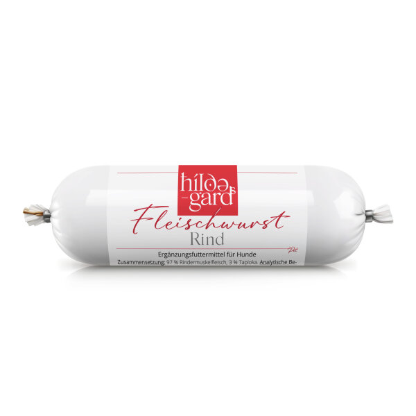 Fleischwurst für Hunde Rind 800 g