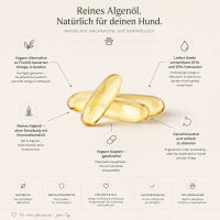 Algenöl für Hunde  — vegane Omega-3-Kapseln