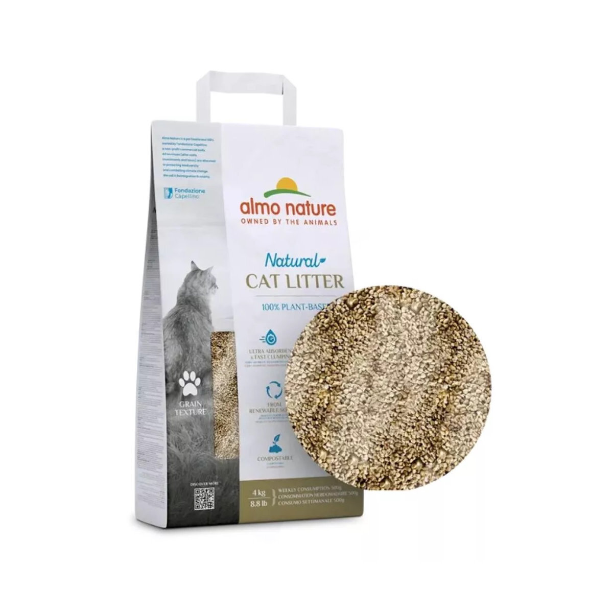 Almo Nature pflanzliches Katzenstreu  Krnige Textur, 12,90