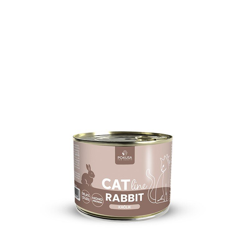 CatLine Kaninchen  Monoprotein Nassfutter fr ausgewachsene Katzen, 2,19