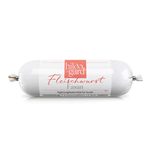 Fleischwurst für Hunde Fasan – 97 % Muskelfleisch