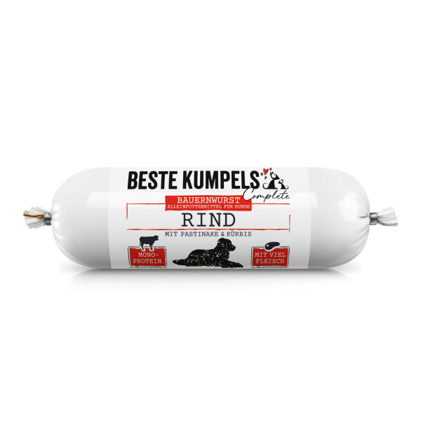 Bauernwurst Complete 800 g &ndash; Alleinfutter f&uuml;r Hunde