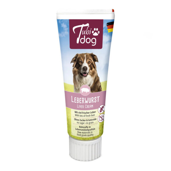 Leberwurst für Hunde in der Tube von Tubidog 75 g