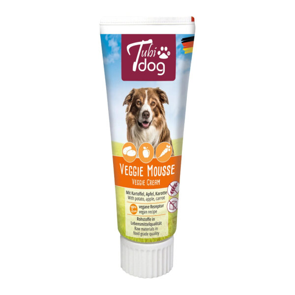 Veggie Mousse für Hunde mit Kartoffel, Apfel & Karotte von Tubidog 75 g