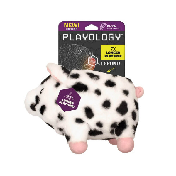 Plüschspielzeug für Hunde Schwein mit Speckduft von Playology Large
